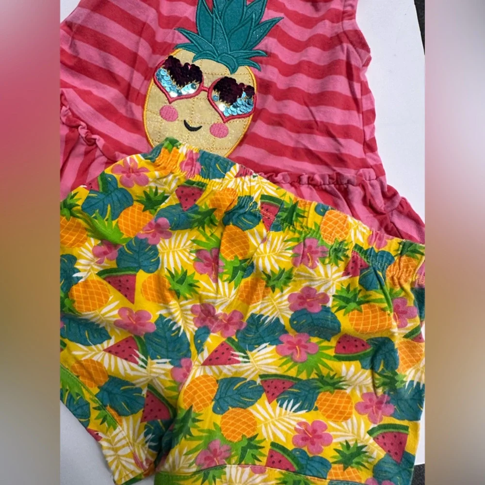 2T Rare Editions Sequin Pineapple Set